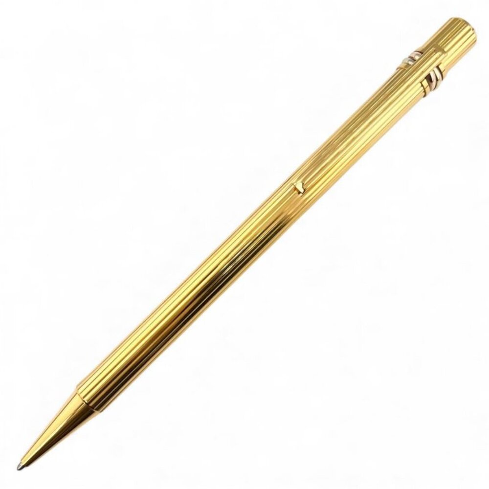 Cartier Trinity de Cartier Striped Twist Ballpoint Pen Gold with Case